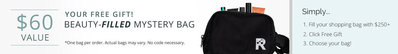 Free Beauty-Filled Mystery Bag with your next order! $60 Value