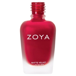 Zoya Matte Velvet - Amal #ZP816 - Classic Crimson Red 