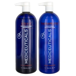 MEDIceuticals Solv-X Oily Scalp & Hair Shampoo & Therapeutic Scalp & Hair Treatment Rinse Duo
