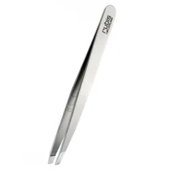 Rubis Switzerland Slanted Tip Tweezers - Stainless Steel