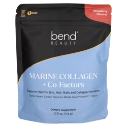 Bend Beauty Skincare Marine Collagen + Co-Factors Dietary Supplement Powder - Strawberry