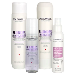 Goldwell Dualsenses Blondes & Highlights Care & Style Set - Smoothing Serum Spray